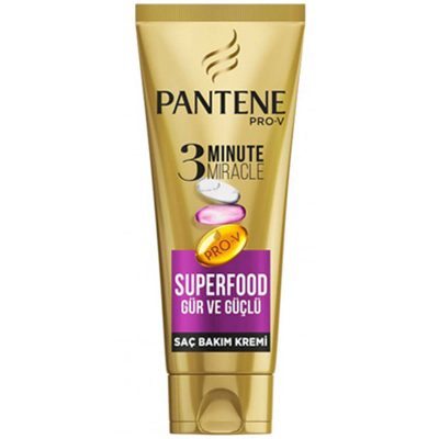 ماسک مو تقویت کننده سه دقیقه ای پنتن مدل SUPER FOOD حجم 200 میل- Pantene