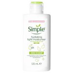کرم مرطوب کننده و آبرسان light حجم 125 میل- Simple