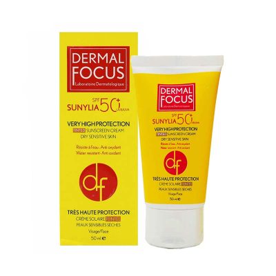 کرم ضد آفتاب سانیلیا رنگی پوست خشک درمال فوکوس Dermal Focus- SPF50