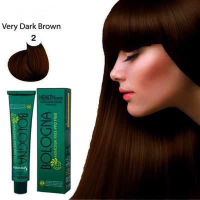 رنگ مو بلونیا سری natural شماره 2 حجم 100 میلی لیتر قهوه ای خیلی تیره_ BOLOGNA