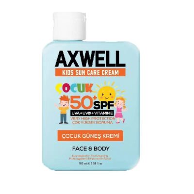 کرم ضد آفتاب مخصوص کودکان حاوی ویتامین E با محافظت بسیار بالا و SPF 50 + آکسول آرسی کازمتیک