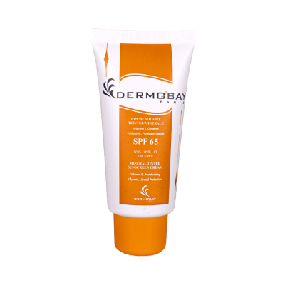 کرم ضد آفتاب مینرال رنگی فاقد چربی SPF65 درموبای 50 میلی لیتر