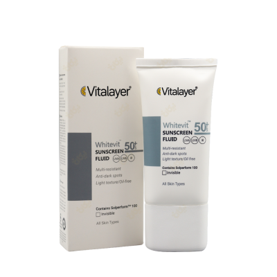 کرم ضد آفتاب فلوئید وایت ویت ویتالیر 40ml (بی رنگ) - VITALAYER