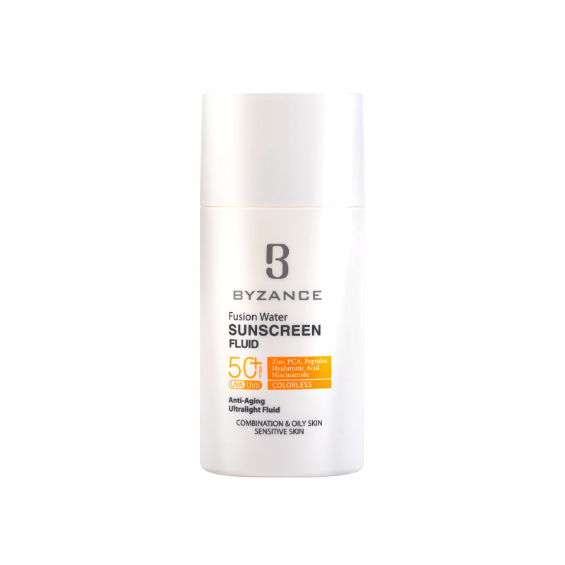 2 فلوئید ضد آفتاب فیوژن واتر فاقد رنگ SPF 50 بیزانس
- Byzance - تصویر 1