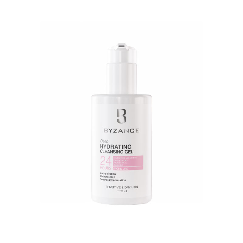 Deep-hydrating-cleansing-gel ژل شستشوی صورت پوست خشک و حساس بیزانس
- Byzance - تصویر 1